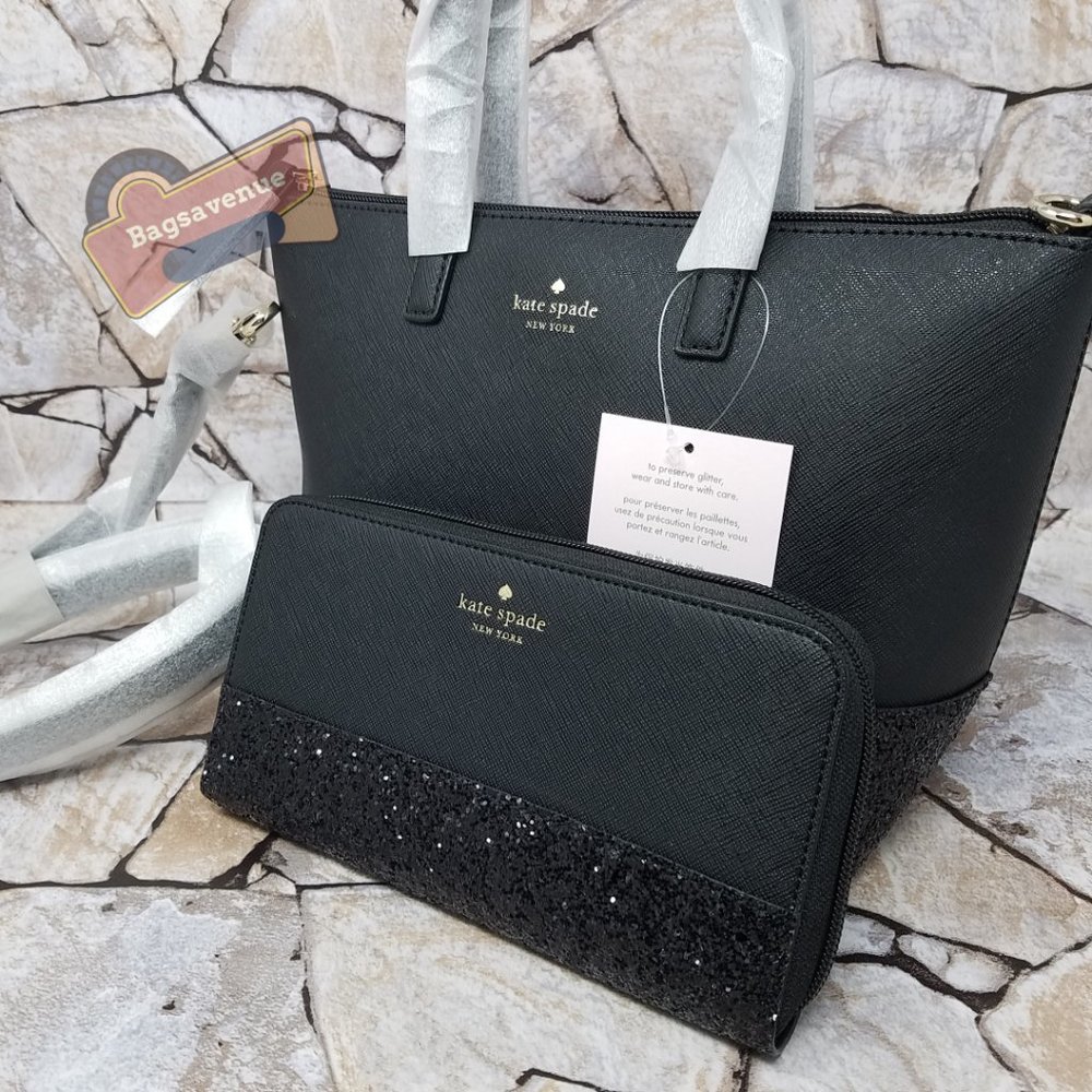#bagsavenue ina greta satchel crossbody black neda wallet grey Kate Spade - Picture 13 of 16